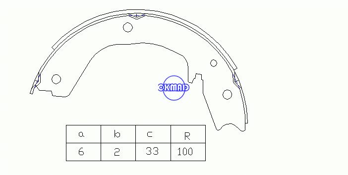 三菱 パジェロ クラシック III キャンバストップ モンテロ ドラム ブレーキ シューズ FMSI:2188-S767 OEM:MR535718 FSB4027 MFR627、OK-BS428
